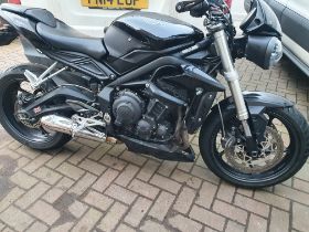 Triumph Street Triple 765s series motorcycle. 2018. 660cc Runs and rides. MOT until Jan 2024. Recent