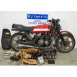 Kawasaki KZ550 motorcycle project. Frame No. KZ5505-010791 Engine No. Comes with assorted spares