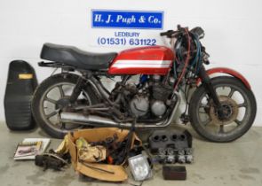 Kawasaki KZ550 motorcycle project. Frame No. KZ5505-010791 Engine No. Comes with assorted spares
