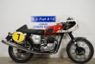 Triumph T100 Daytona motorcycle. 1968. 500cc Engine No. AC09986 Engine turns over with good