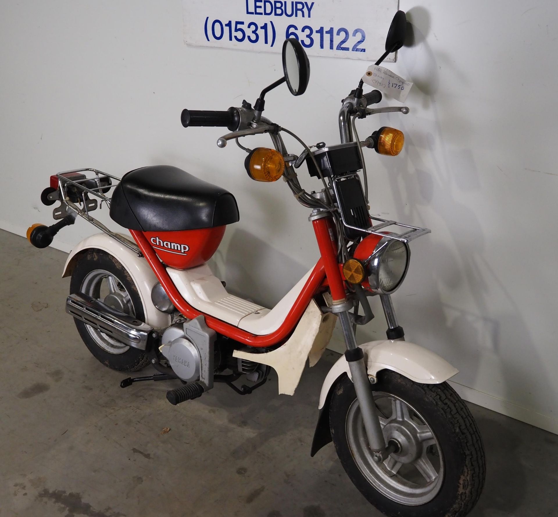 Yamaha Champ 50 moped. 1981. 50cc. Showing 23 miles from new. Has Nova number. Runs but requires - Image 3 of 5