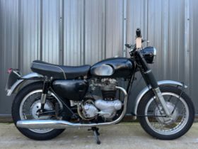 Norton N15CS unfinished motorcycle project. 1964. Believed to be fitted Norton 750cc engine. Frame