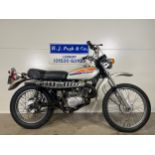 Suzuki TS-185 scrambler bike. 1974. 185cc. Frame No. TS185105295 Engine No. TS185-106013. Does not