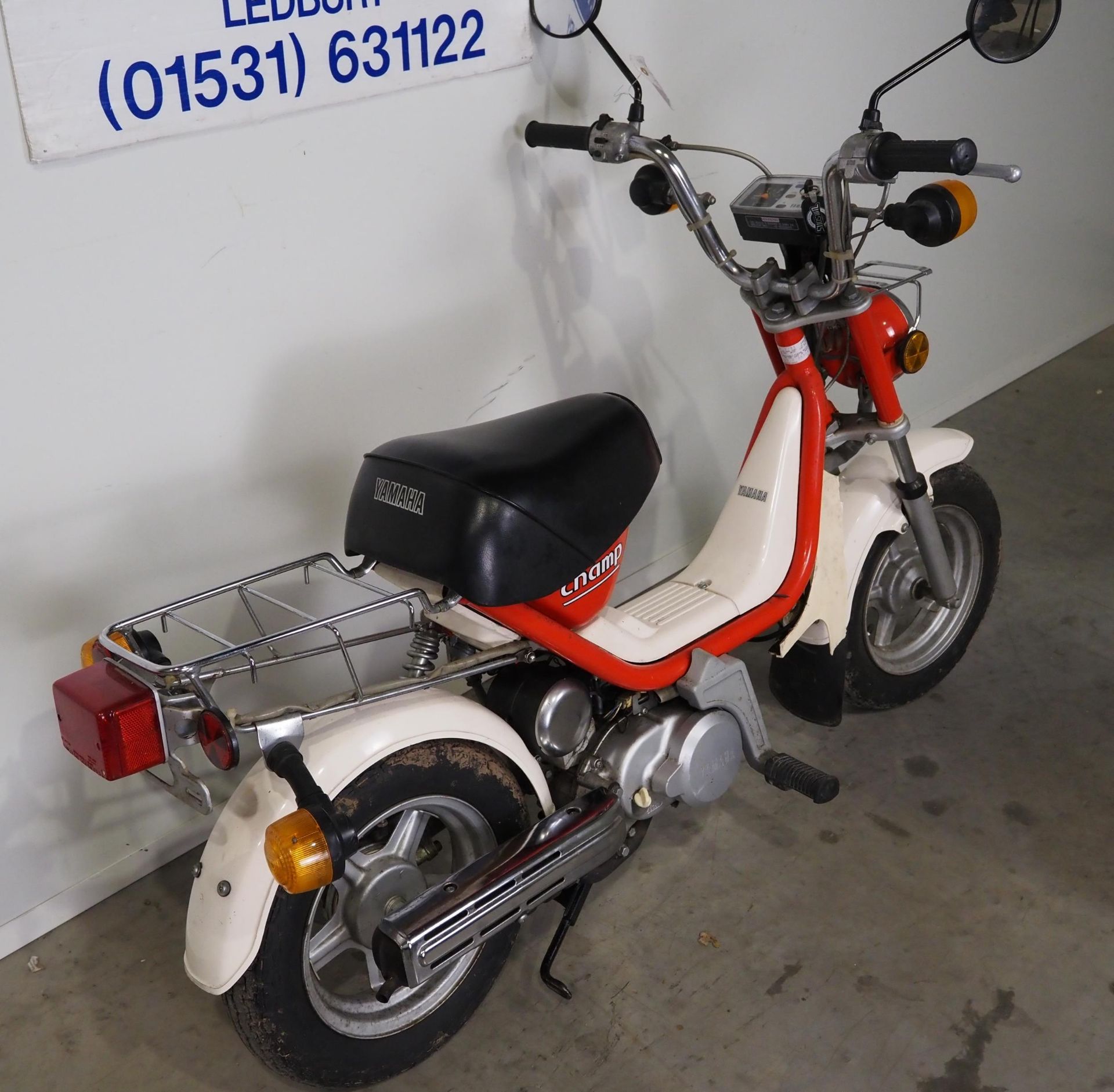 Yamaha Champ 50 moped. 1981. 50cc. Showing 23 miles from new. Has Nova number. Runs but requires - Image 4 of 5