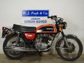 Honda CB200 motorcycle. 1977. 198cc Frame No. CB200-1055030 Engine turns over. Disc model. Reg.