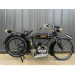 Hobart 2 Speed Flat Tank motorcycle. 1915. Frame No- 77466 Engine No- 06856 Believed to be the