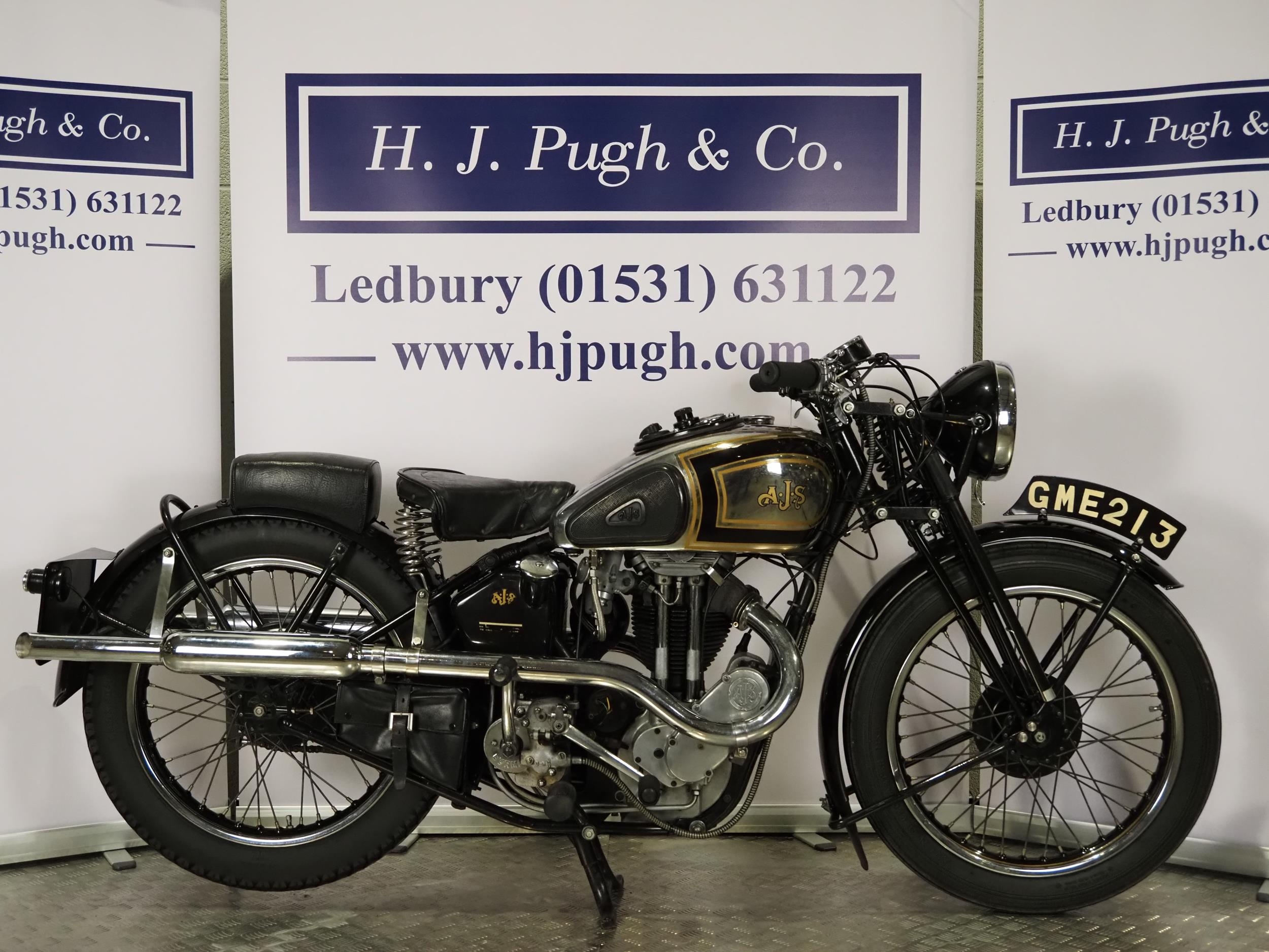 AJS Model 26 motorcycle. 1937. 347cc Frame No. 6431 Engine No. 37/26/5147S Runs and rides, last - Image 2 of 13