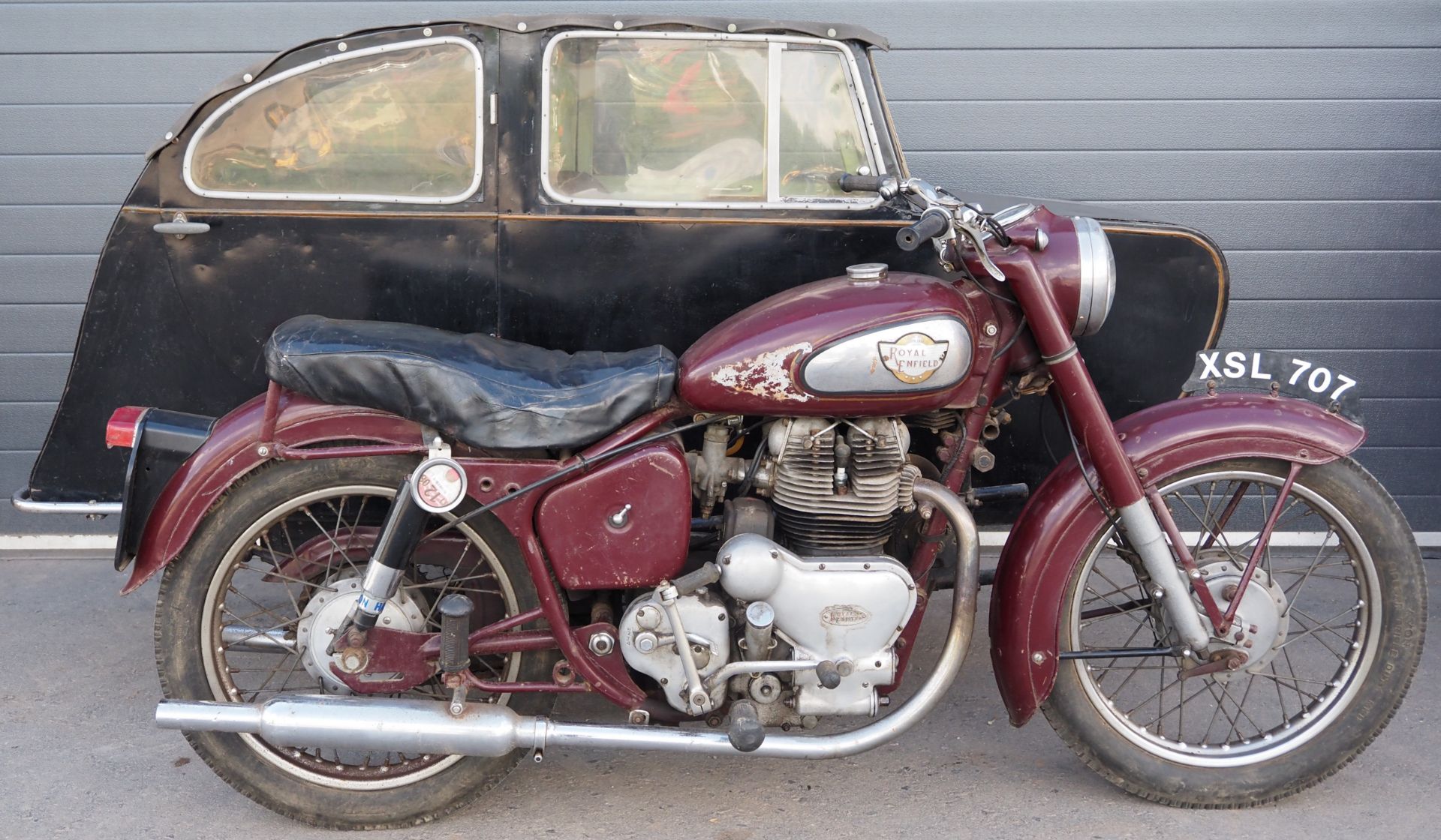 Royal Enfield Meteor sidecar outfit. 1956. 700ccFrame No. 713430Runs but has been dry stored for