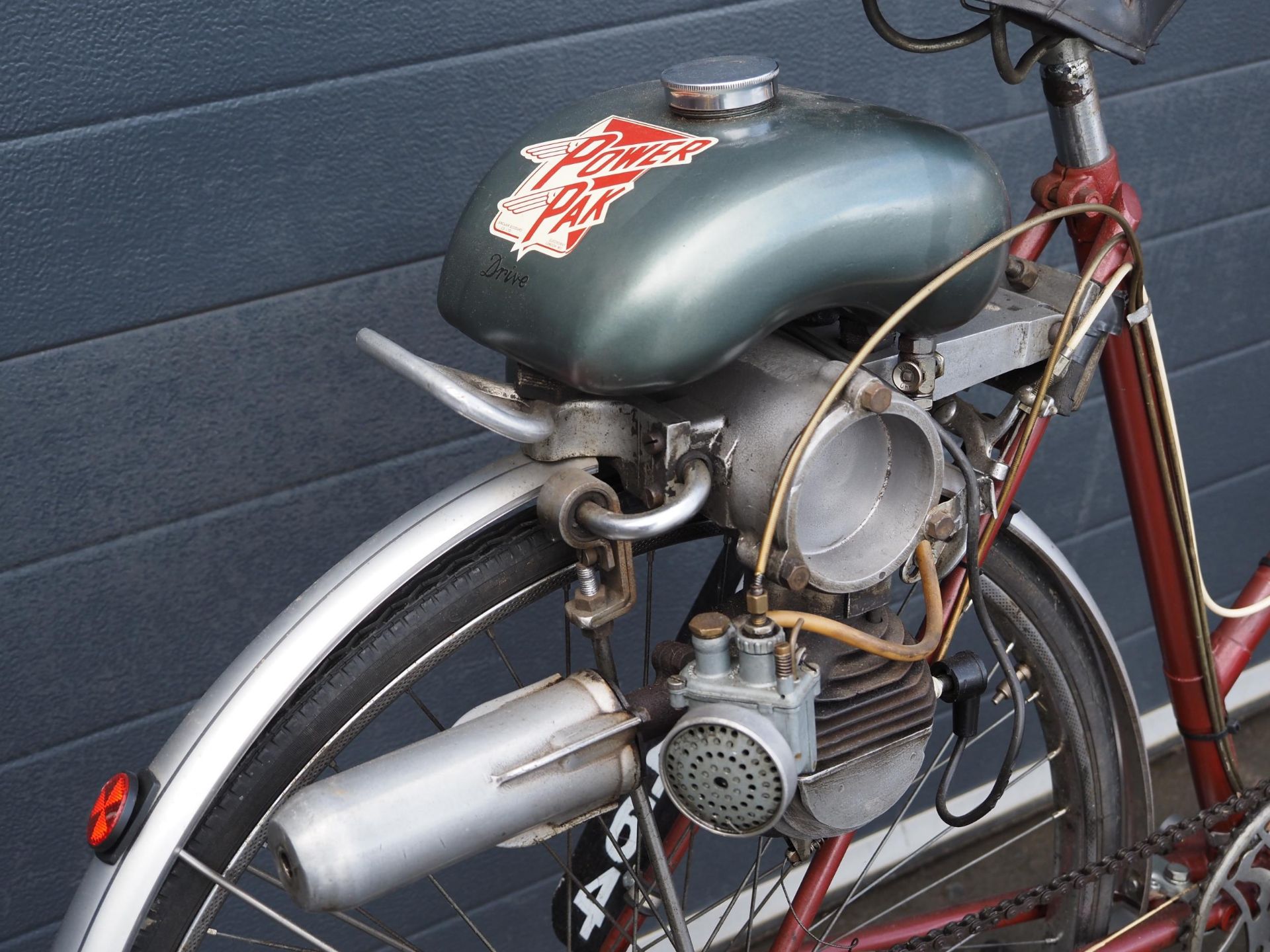 Ladies Trent Sports bicycle with Power Pak rear wheel engine unit. 49cc. 1952. Reg. UXS 464. V5 - Image 2 of 3