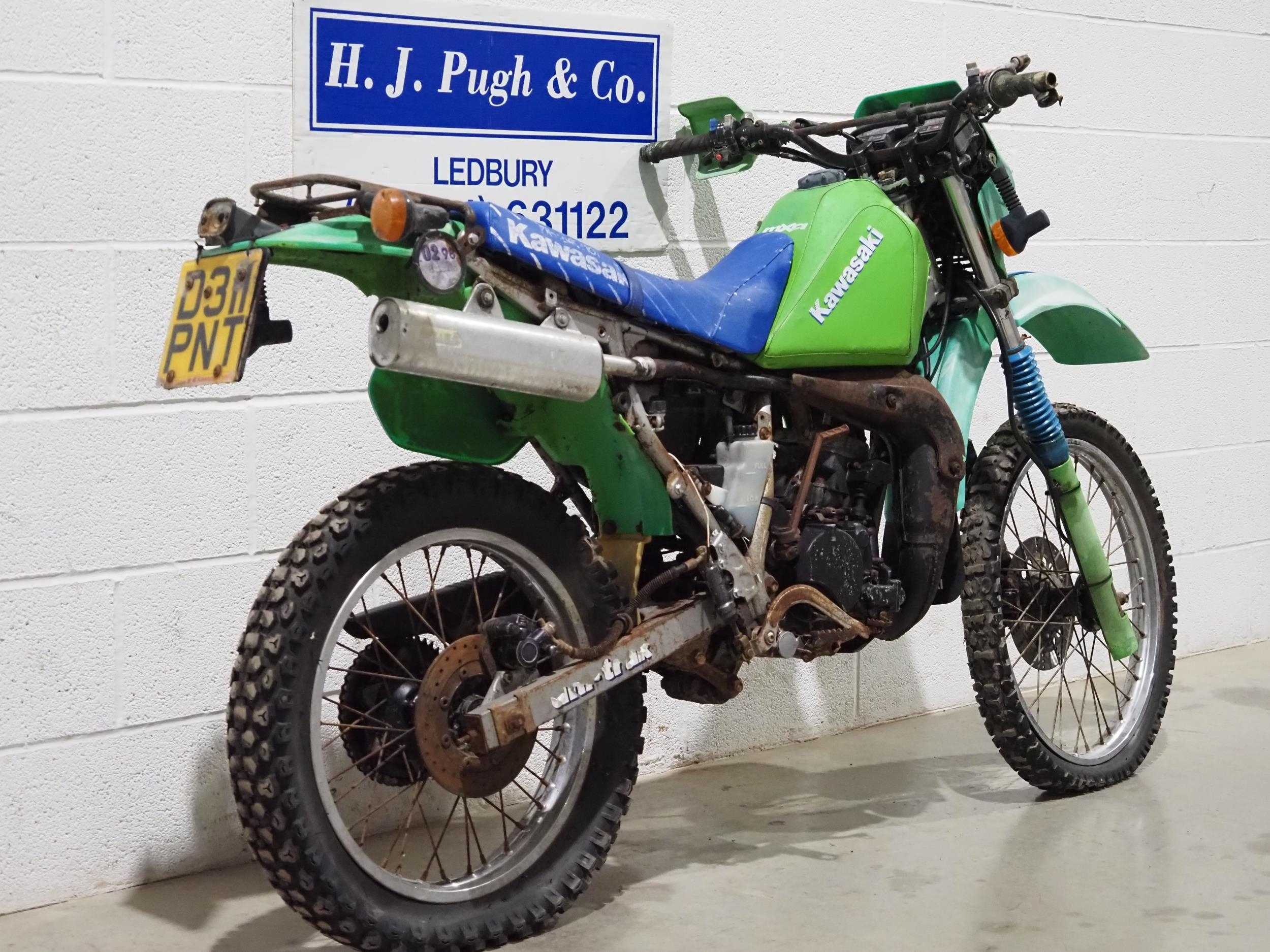 Kawasaki MX125 motocross bike project. Frame No. MX125B-001390 Engine No. MX125AE003266 Has been - Image 3 of 6