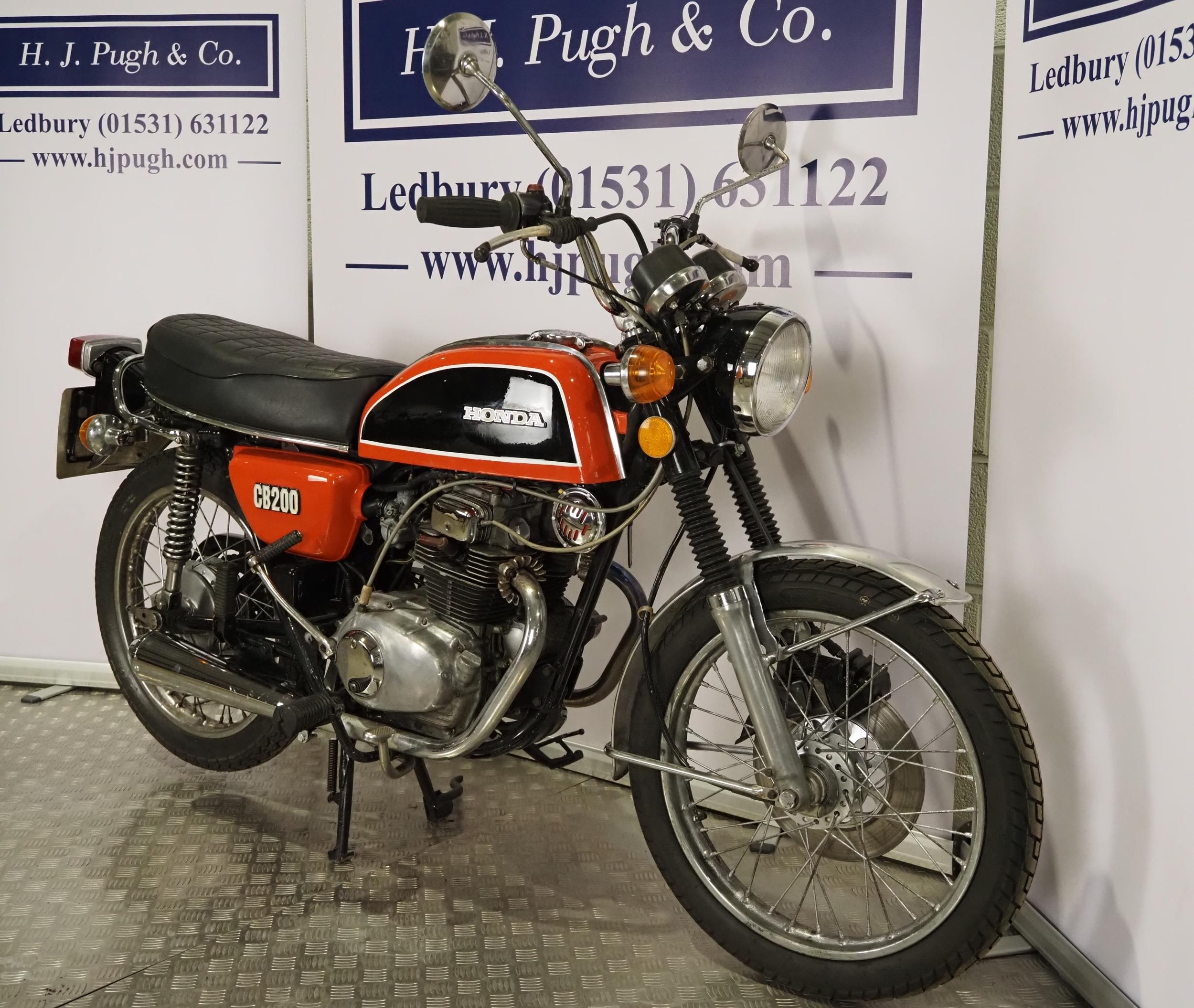 Honda CB200 motorcycle. 1977. 198cc Frame No. CB200 1039706 Engine No. CB200-1041972 Runs and rides. - Image 2 of 6