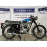 Triumph 350 motorcycle. 1958. 350cc Frame No. H4290 Engine No. T90 H29827 Runs and rides. Had been