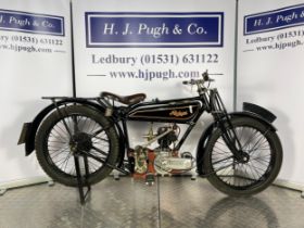 Raleigh Model 15 2¼HP motorcycle. 1924. 250cc. Frame No. 5341 Engine No. M1651 Comes with box of