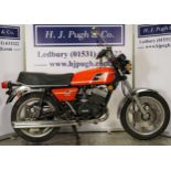 Yamaha RD400 motorcycle. 1976. 399cc. Frame No. 1A1008827 Engine No. 1A1-308468 Runs and rides.