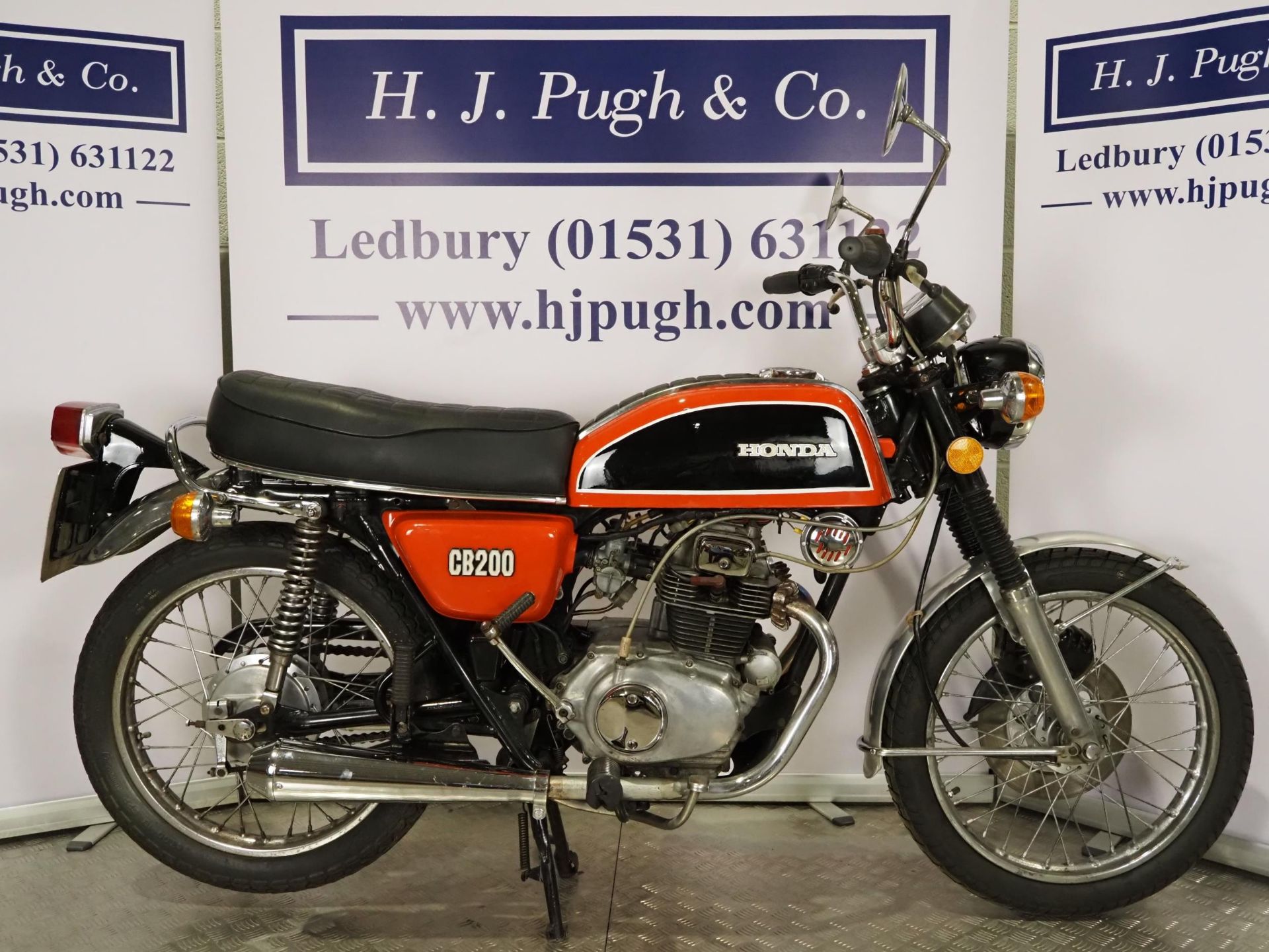 Honda CB200 motorcycle. 1977. 198cc Frame No. CB200 1039706 Engine No. CB200-1041972 Runs and rides.