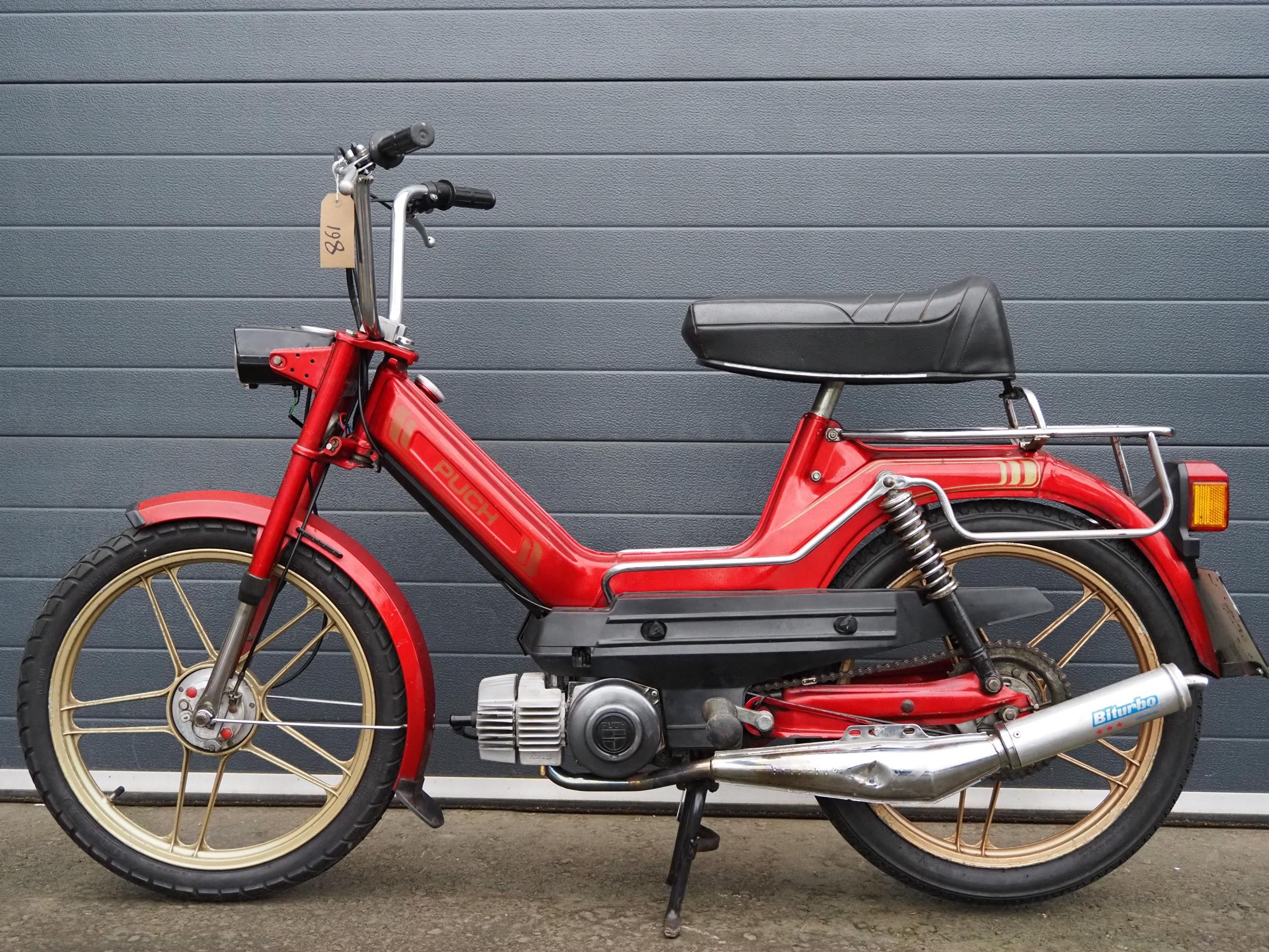 Puch moped. 49cc. 1983. Frame No. 4319738 Engine No. 4319738 Runs and rides. Needs light - Image 7 of 7