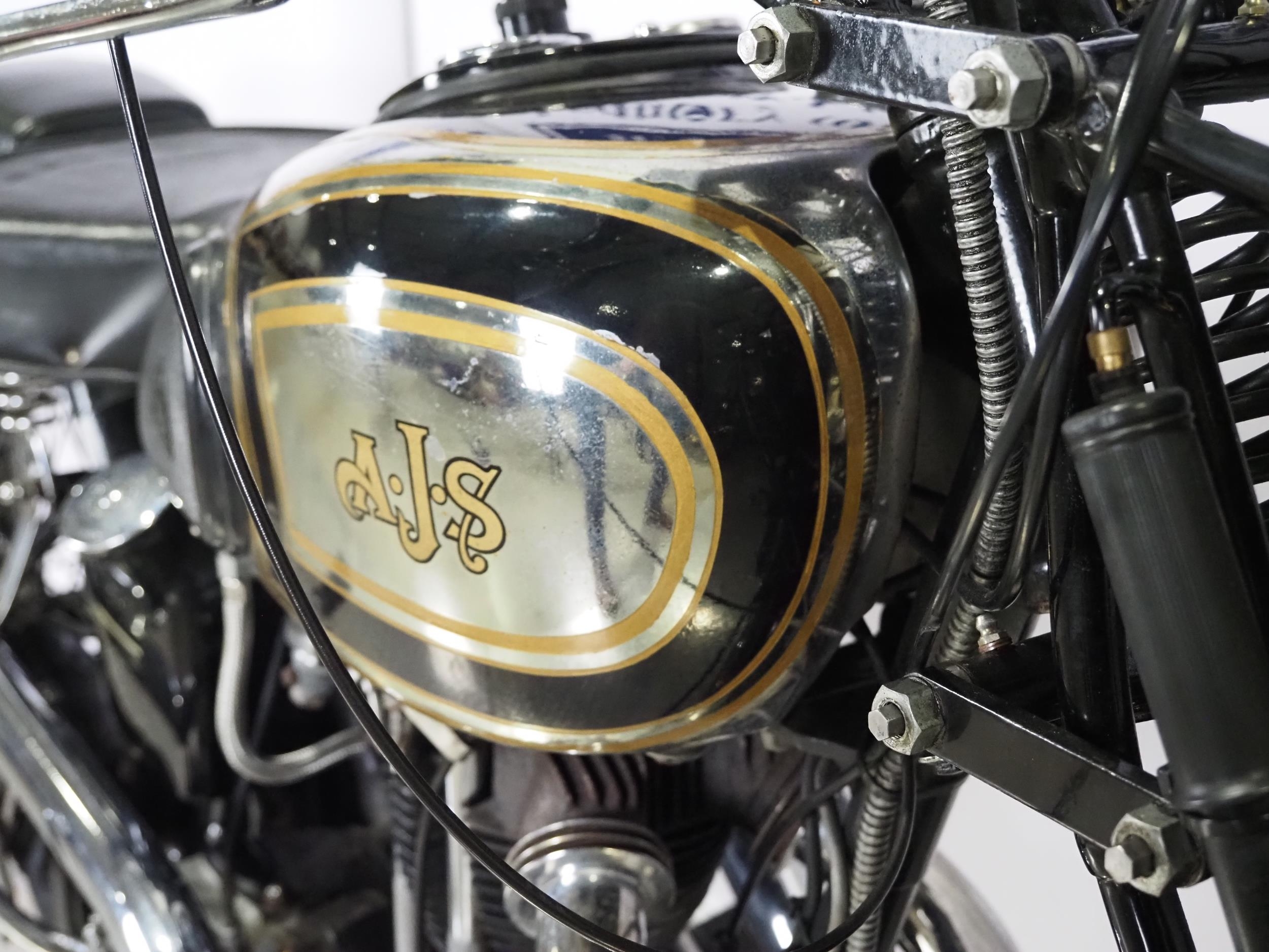 AJS Model 26 motorcycle. 1937. 347cc Frame No. 6431 Engine No. 37/26/5147S Runs and rides, last - Image 10 of 13