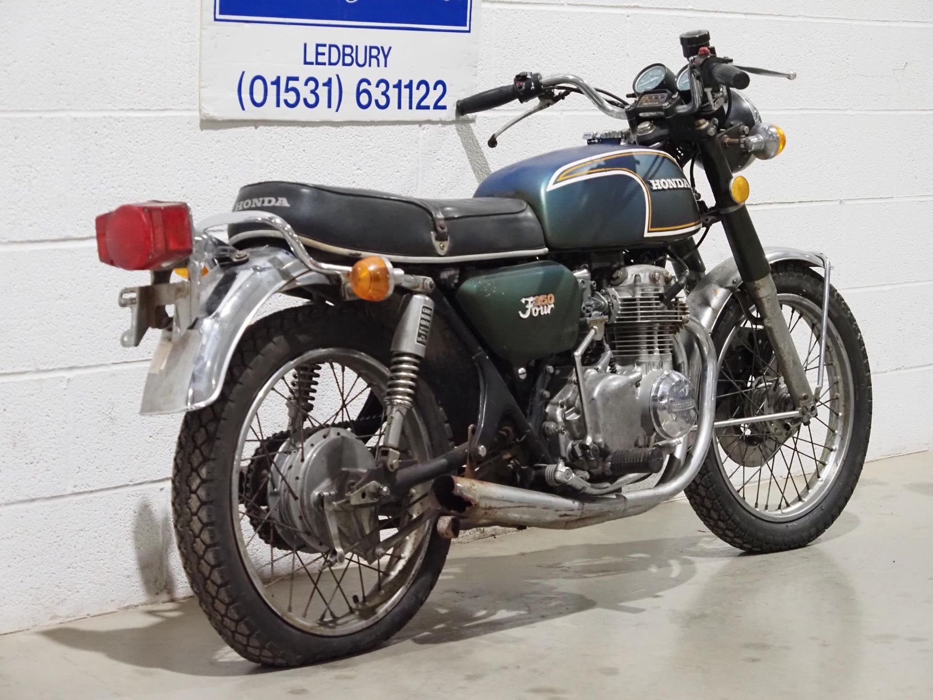 Honda CB350F motorcycle. 1972. Frame No. 1025955 Engine No. CB350FE-1026008 Engine turns over with - Image 3 of 7