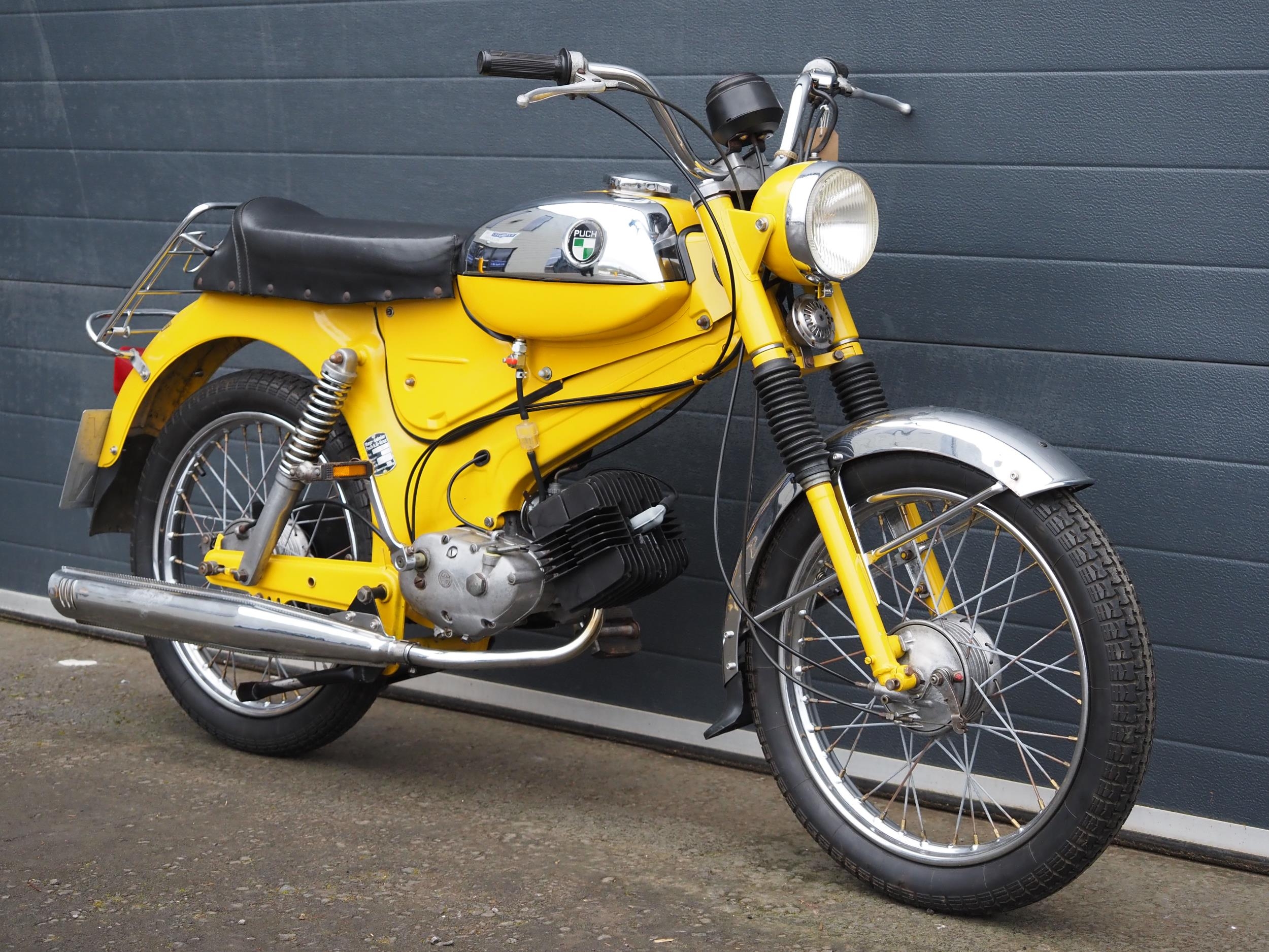 Puch VZ50 moped. 49cc. 1975. Frame No. 6141.896 Engine No. 6141.896 Runs and rides. Needs light - Image 2 of 6