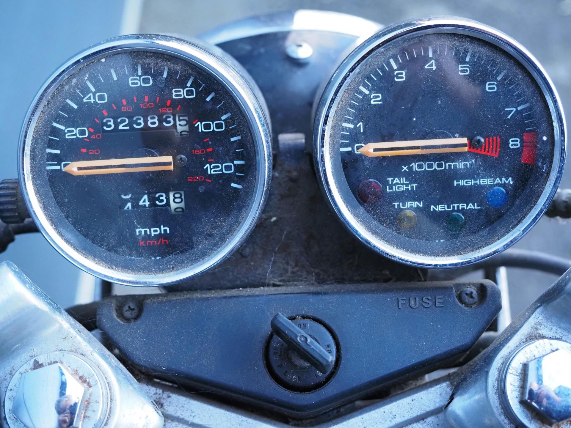Honda XBR 500 motorcycle. 499cc. 1986 Engine turns over. Reg. C370 XFO. V5. Key - Image 5 of 6