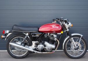 Norton Commando motorcycle. 1973. 850cc. Frame No.Engine No.Runs and rides. Reg. OKR 42M. V5.