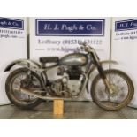 Royal Enfield Twin pre unit trials project Frame No. 44829 Engine turns over. Has been barn stored