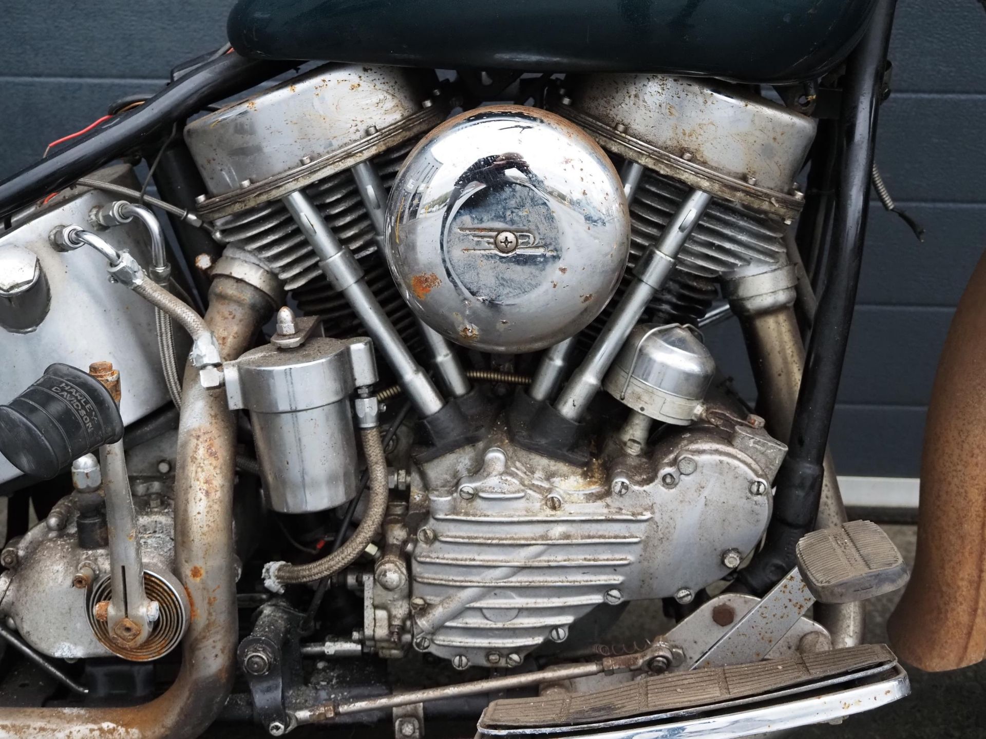 Harley Davidson Panhead motorcycle project. 1200cc. 1948. Frame No. SABTVR03931192176 Engine No. - Bild 5 aus 6
