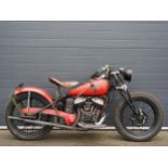 Indian 741 Scout motorcycle. 500cc. 1939. Engine No. 73565 Last ridden in January 2024. Comes with