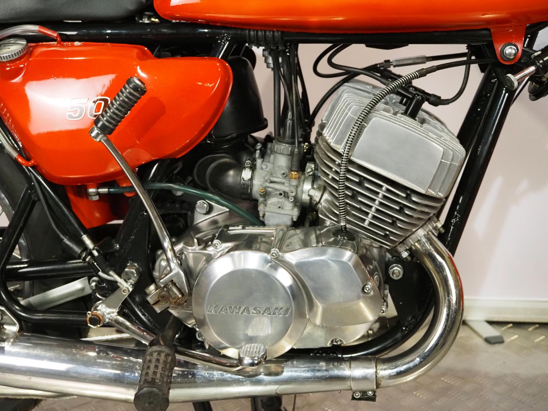Kawasaki H1B 500 motorcycle. 1971. 498cc. Frame No. KAF-52740 Engine No. KAE-57019 Runs and rides. - Image 4 of 9