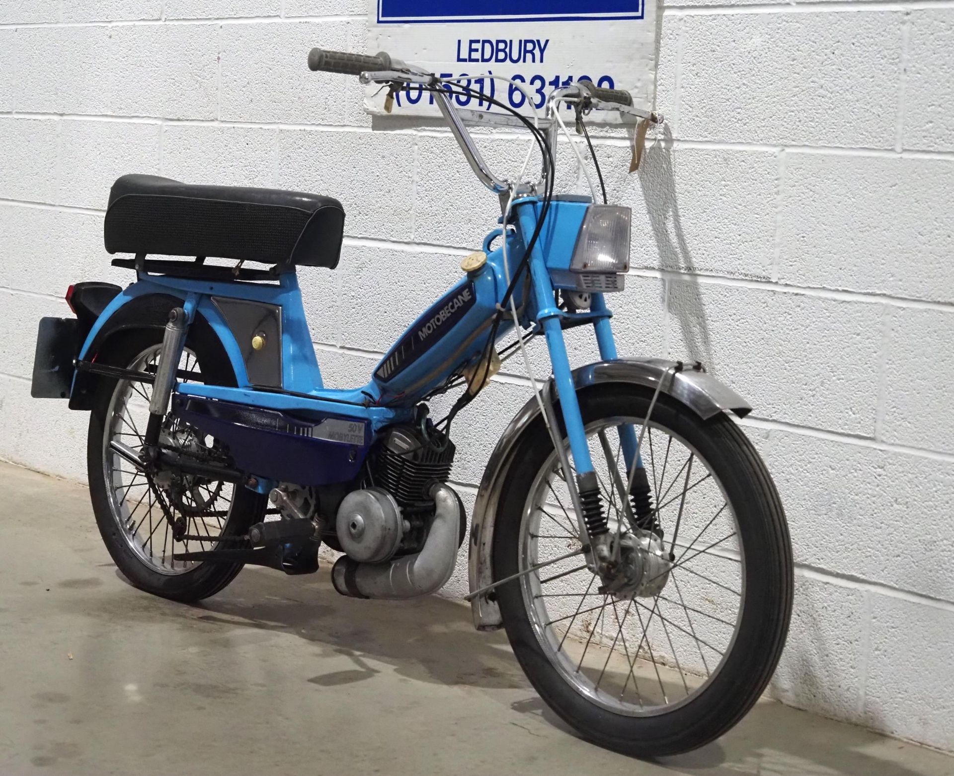 Motobecane 50V Mobylette moped. 1977. 49cc. Was running when stored some time ago and so will need - Image 2 of 6