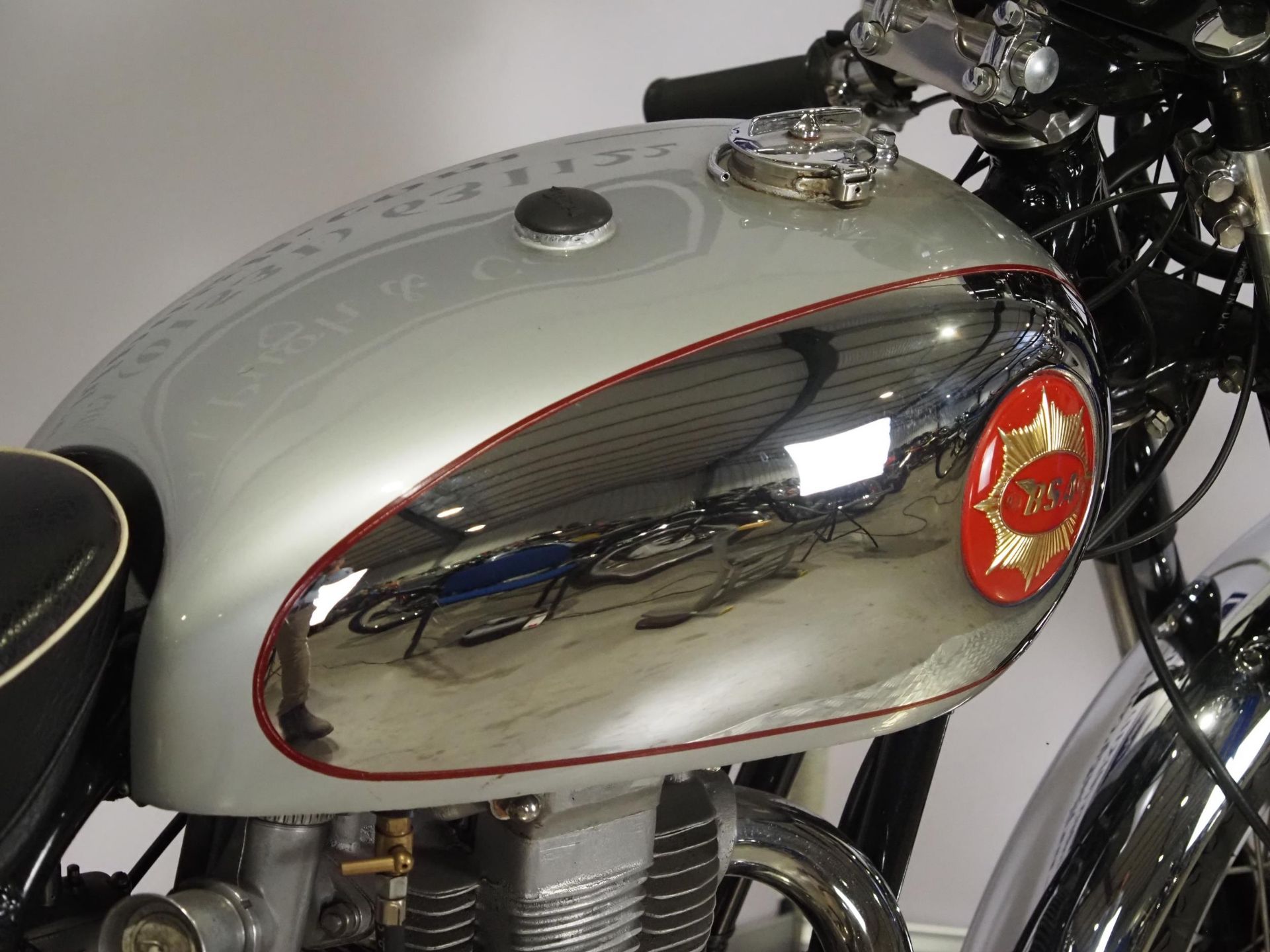 BSA Goldstar motorcycle. 1955. 350cc Frame No. CB32.670 Engine No. BB32.GS.1119. Engine turns over - Image 6 of 12