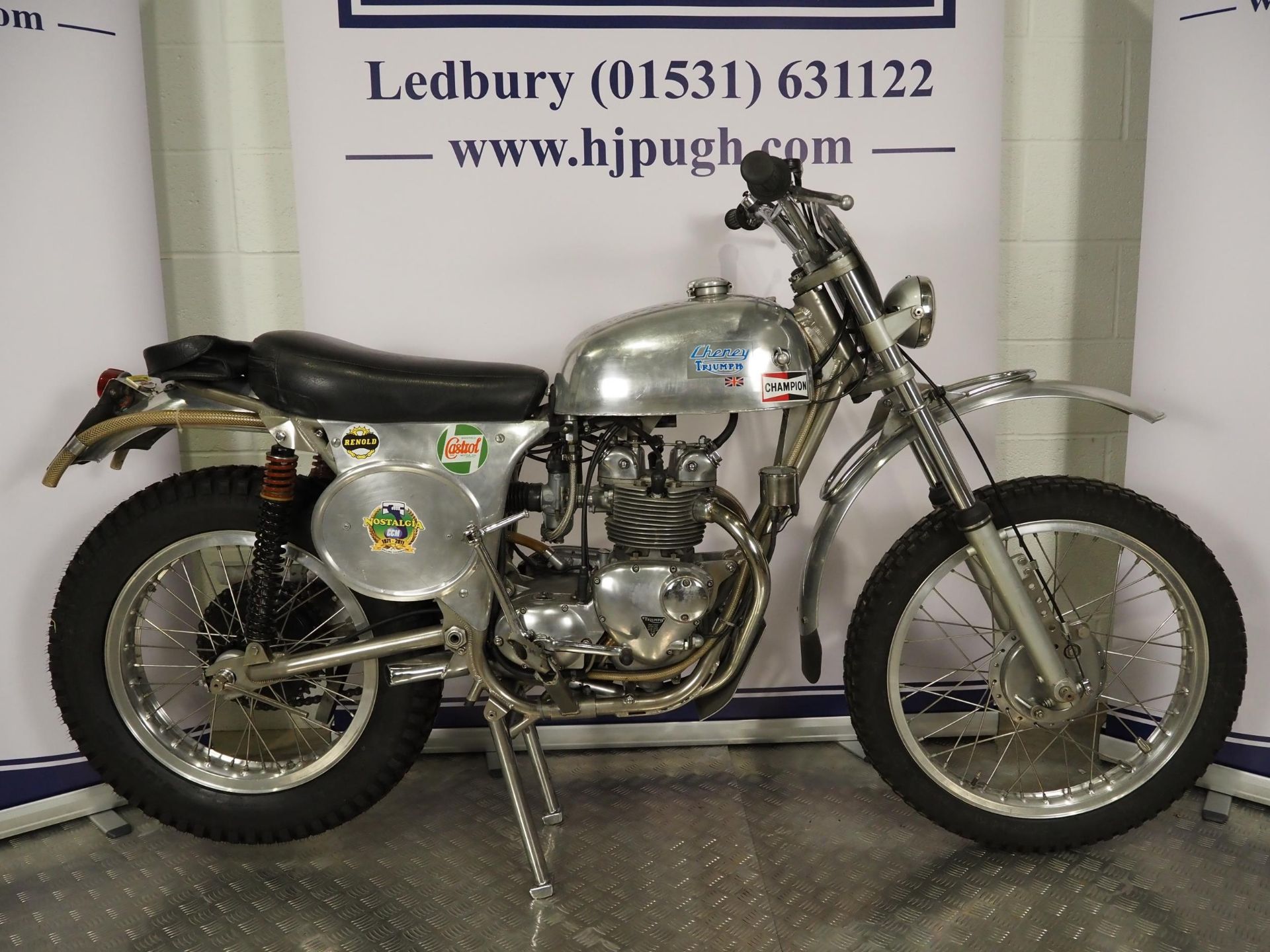 Cheney Triumph trials bike. 1970. 500cc Frame No-T109EC3679 Engine No. T100FC03679 Runs and rides, - Image 2 of 7