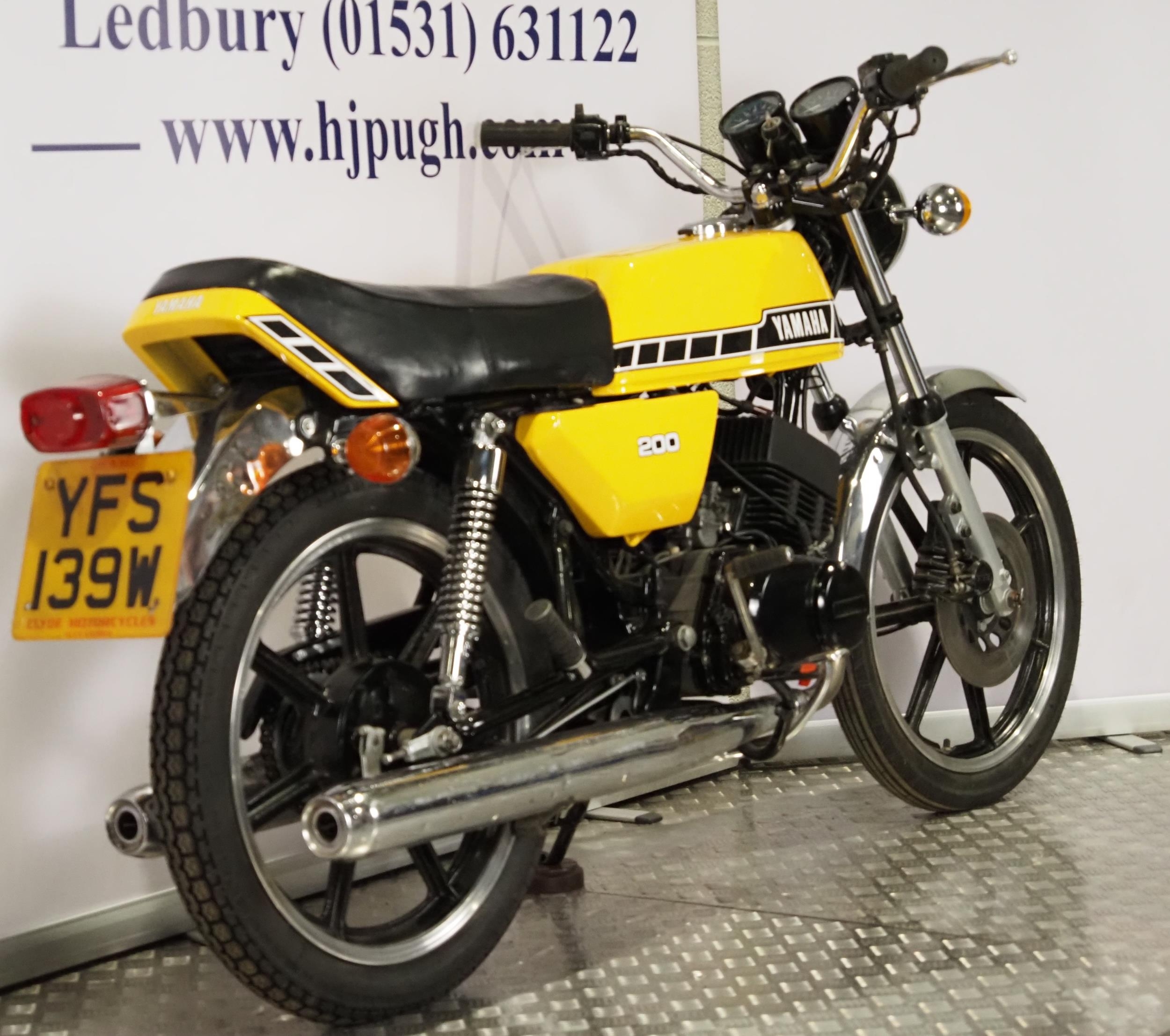 Yamaha RD200. 1980. 124cc. Frame No. 1E80400707 Engine No. 1E8400707 Engine turns over but will - Image 3 of 6