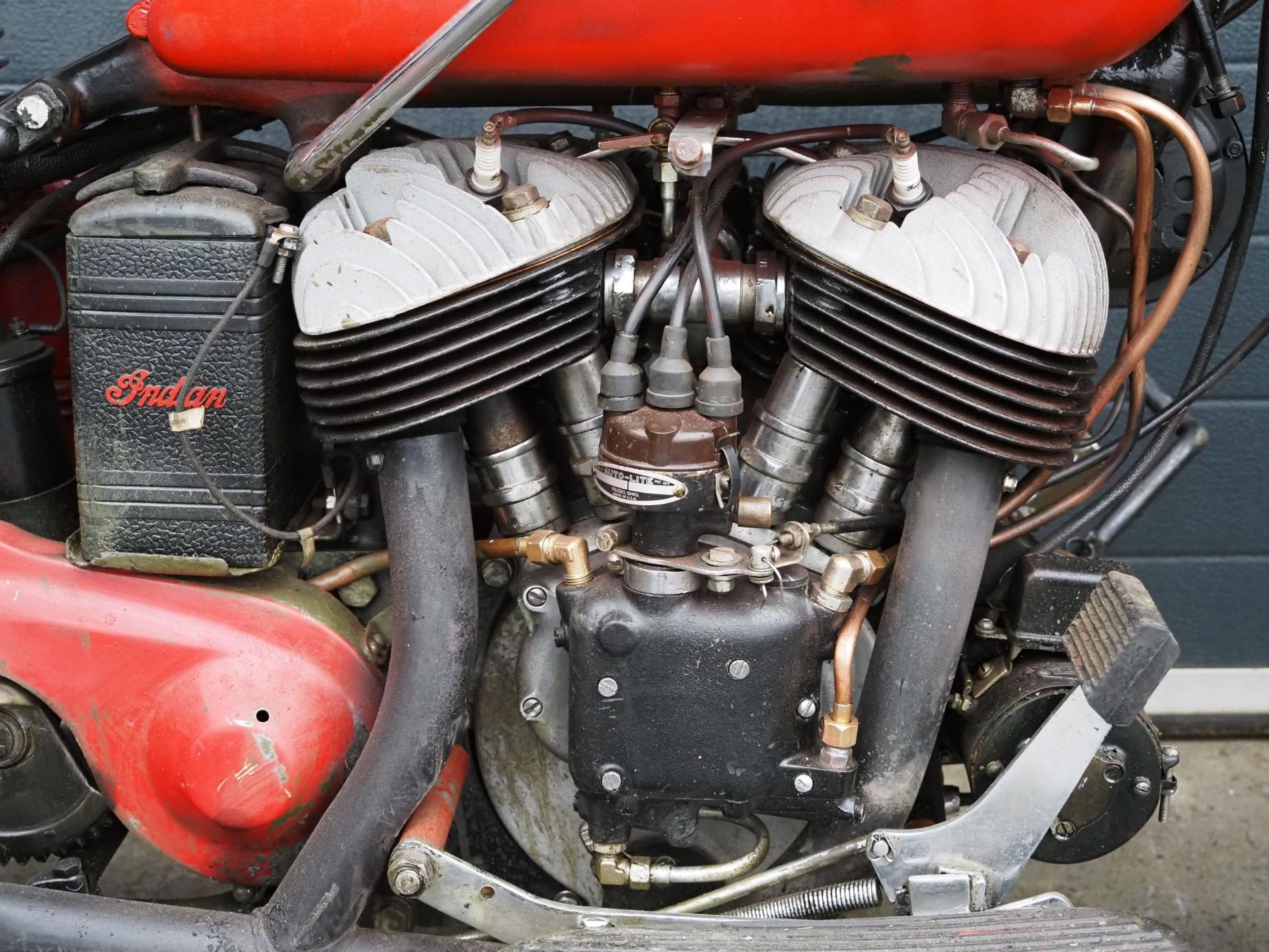 Indian 741 Scout motorcycle. 500cc. 1939. Engine No. 73565 Last ridden in January 2024. Comes with - Image 6 of 11