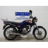 Honda CG125 motorcycle. 1996. 124cc. Frame No. 9C2JC1821SR011109 Engine No. JC18E5007270 Runs and