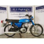 Suzuki A100 motorcycle. 1980. 98cc. Frame No. 460714 Engine No. 652149 Runs and rides. Reg. LFA