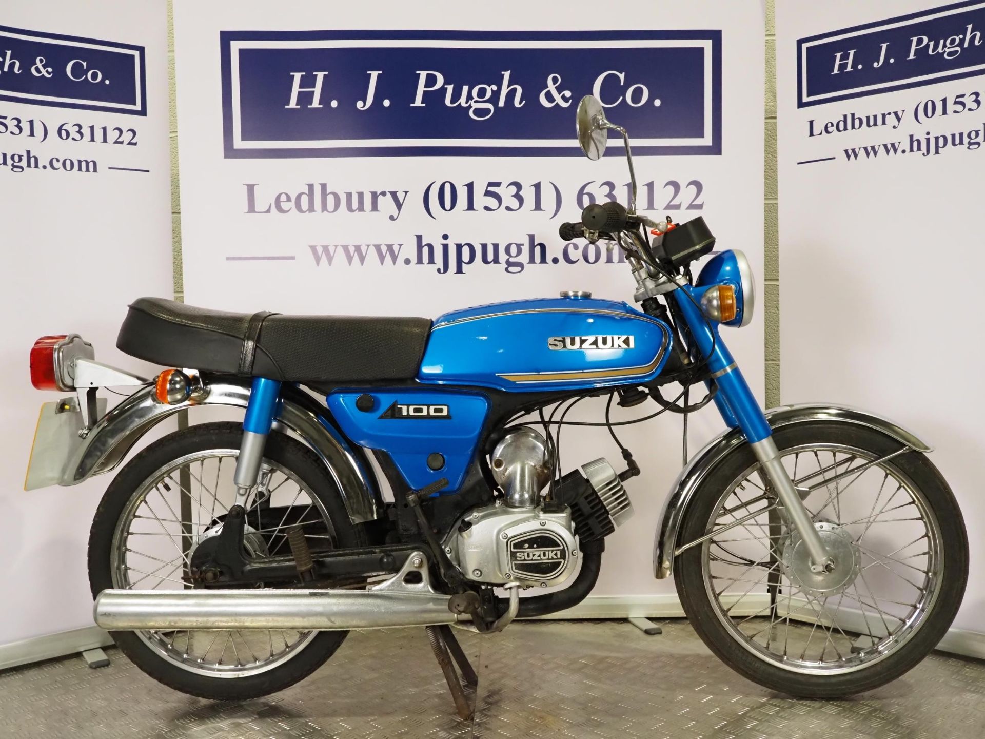 Suzuki A100 motorcycle. 1980. 98cc. Frame No. 460714 Engine No. 652149 Runs and rides. Reg. LFA