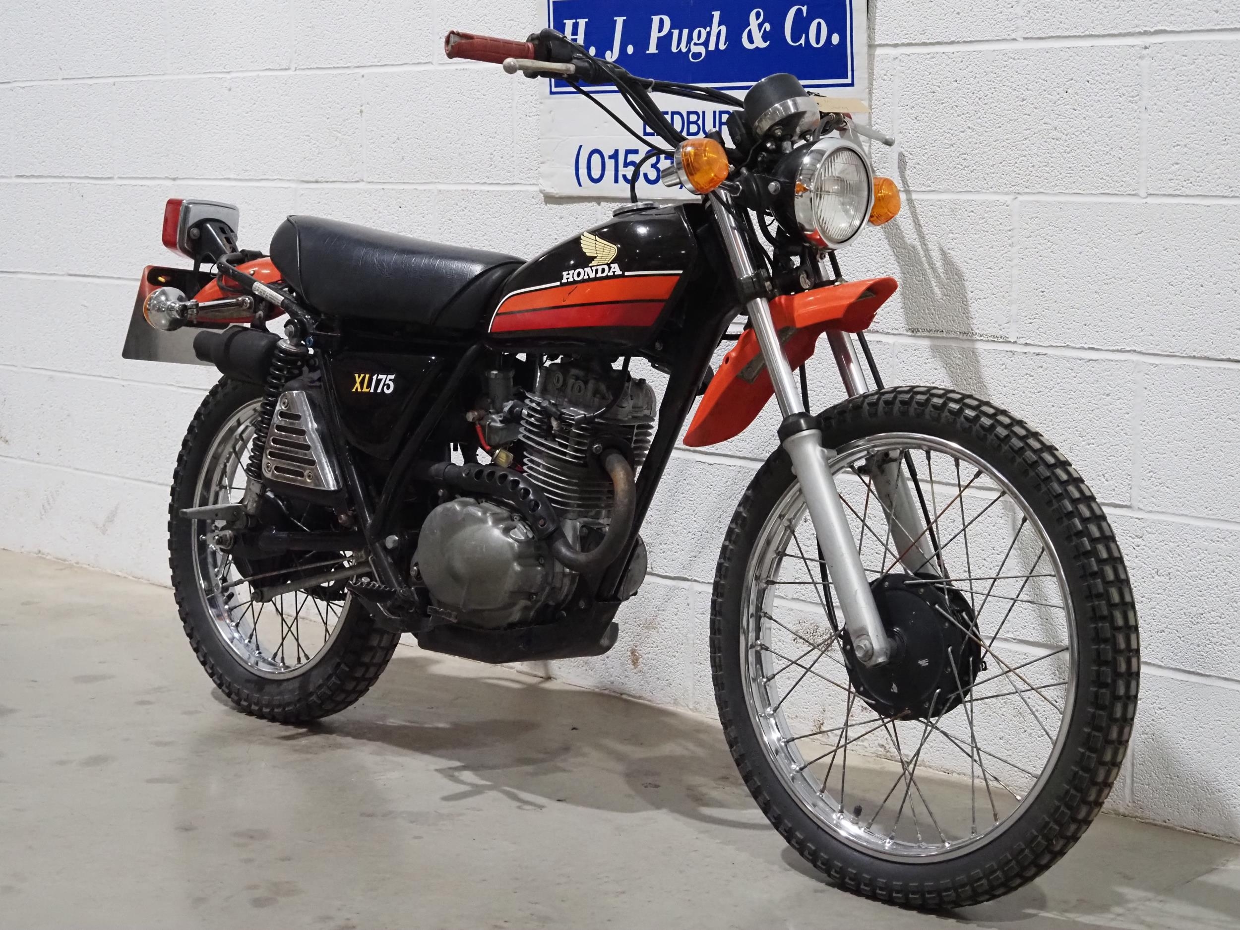 Honda XL175 motorcycle. 1978. 1733cc. Runs and last ridden in January 2024. Comes with coils and new - Image 2 of 7