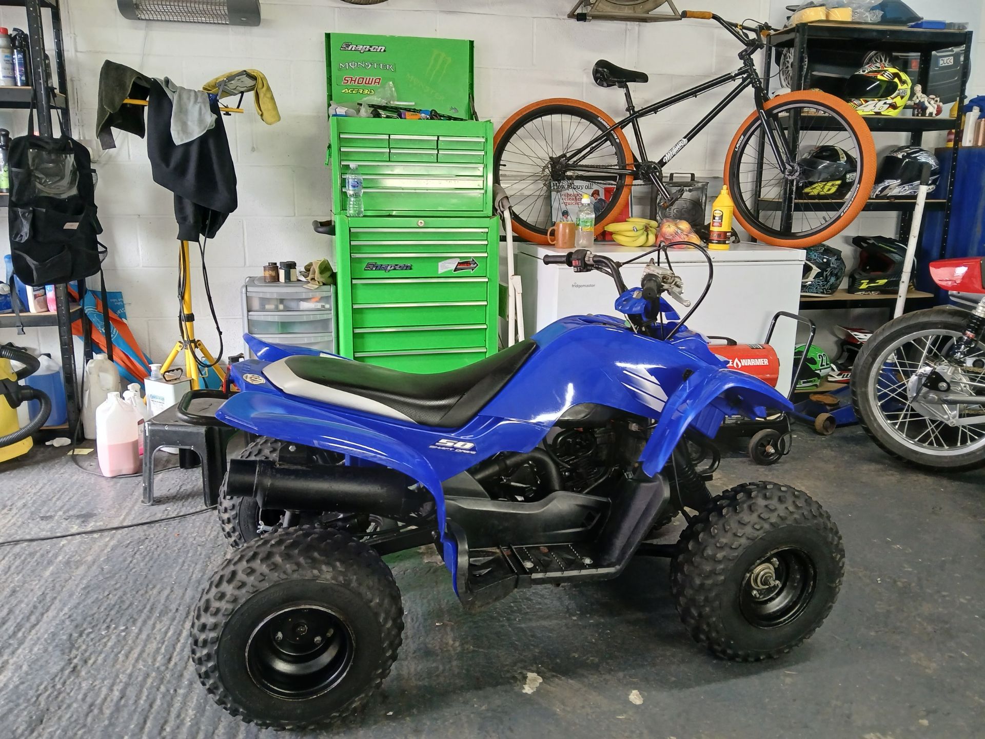Yamaha YZM 50 quad bike. Good condition, recent service, vendor has owned since 2016. Runs and rides