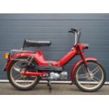 Puch moped. 49cc. 1983. Frame No. 4319738 Engine No. 4319738 Runs and rides. Needs light