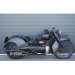 Francis Barnett Cruiser motorcycle. 1940. 249cc. Frame No. 11088Engine No. MK2W31094Comes with green