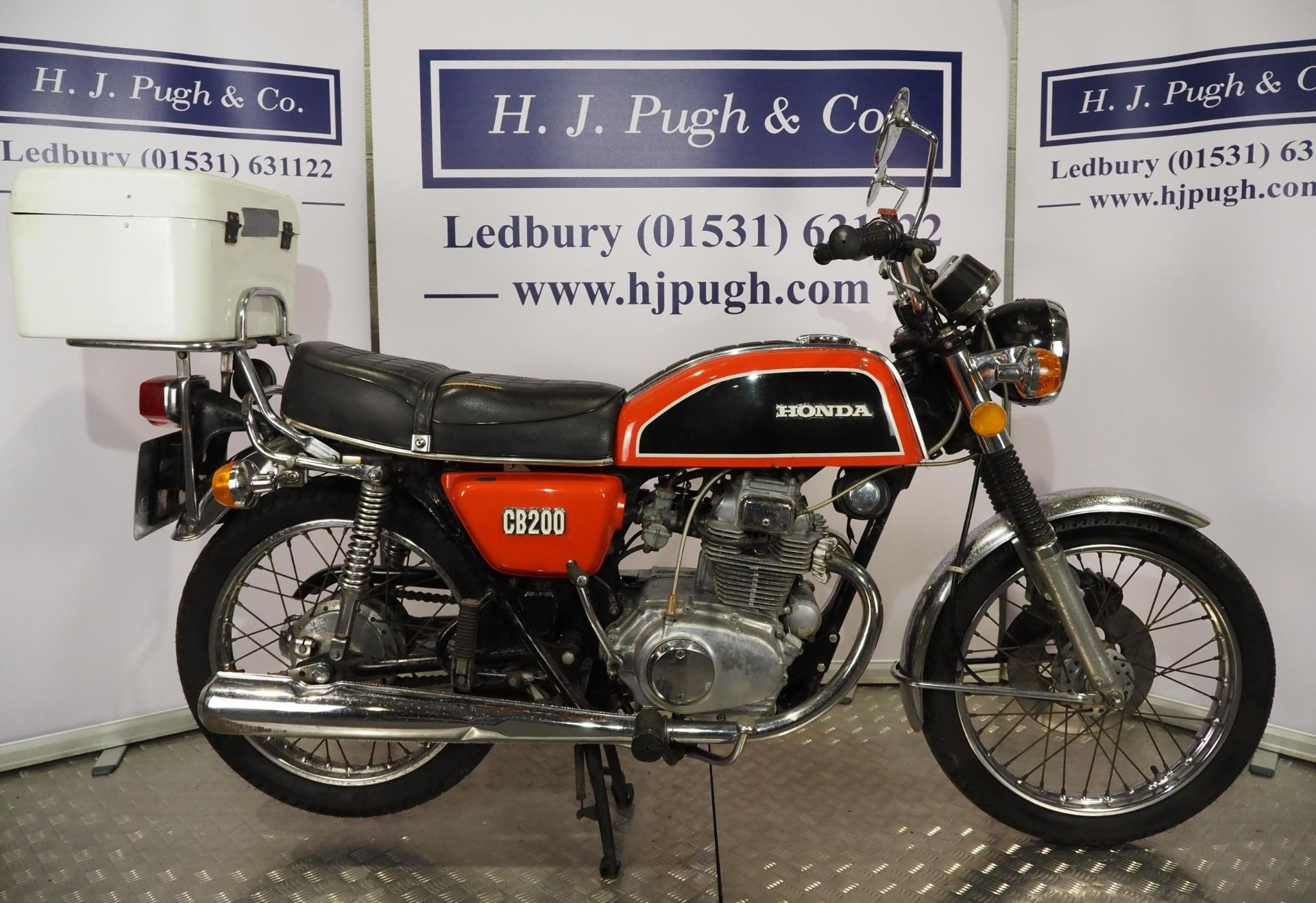 Honda CB200 motorcycle. 1976. 198cc Frame No. CB200-1044060 Frame No. CB200E-1046364 UK supplied