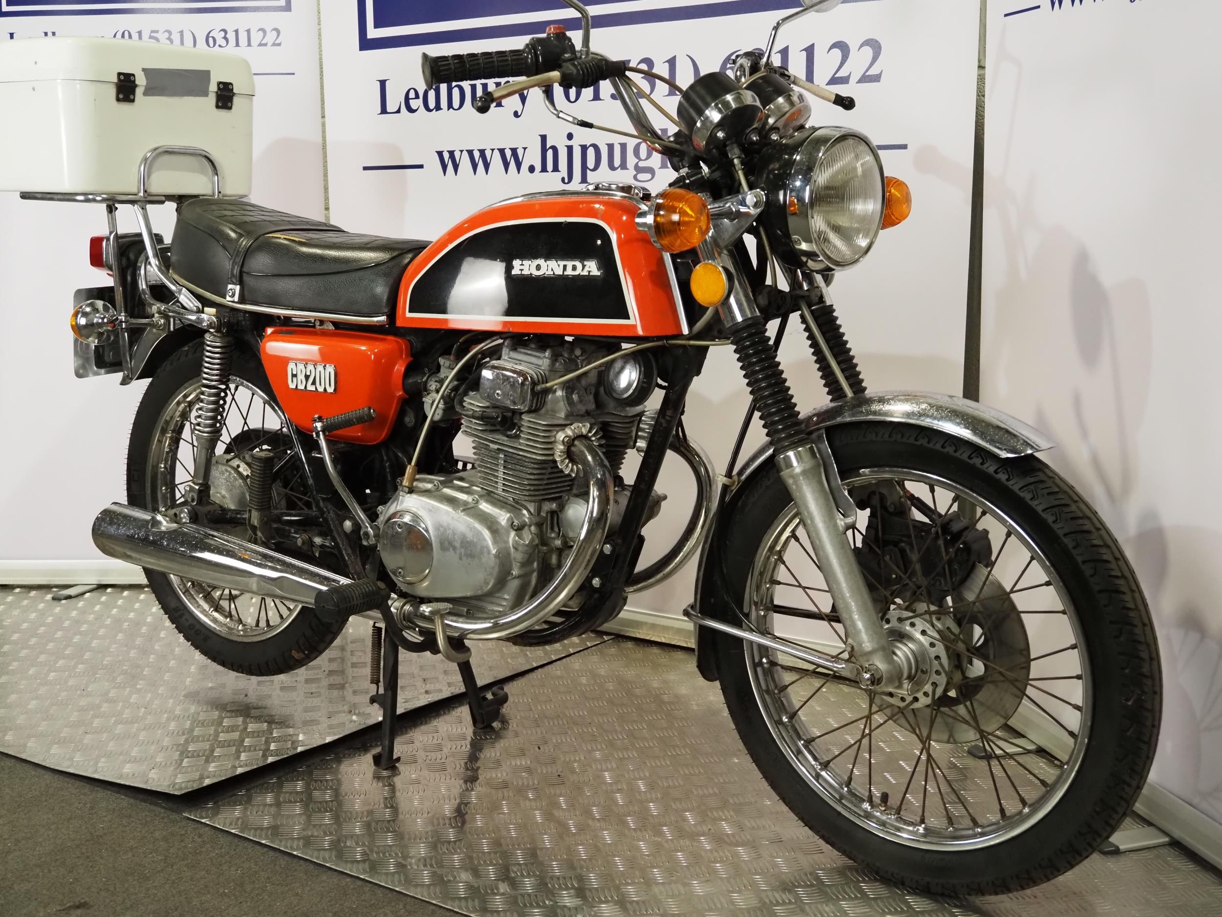 Honda CB200 motorcycle. 1976. 198cc Frame No. CB200-1044060 Frame No. CB200E-1046364 UK supplied - Image 2 of 6