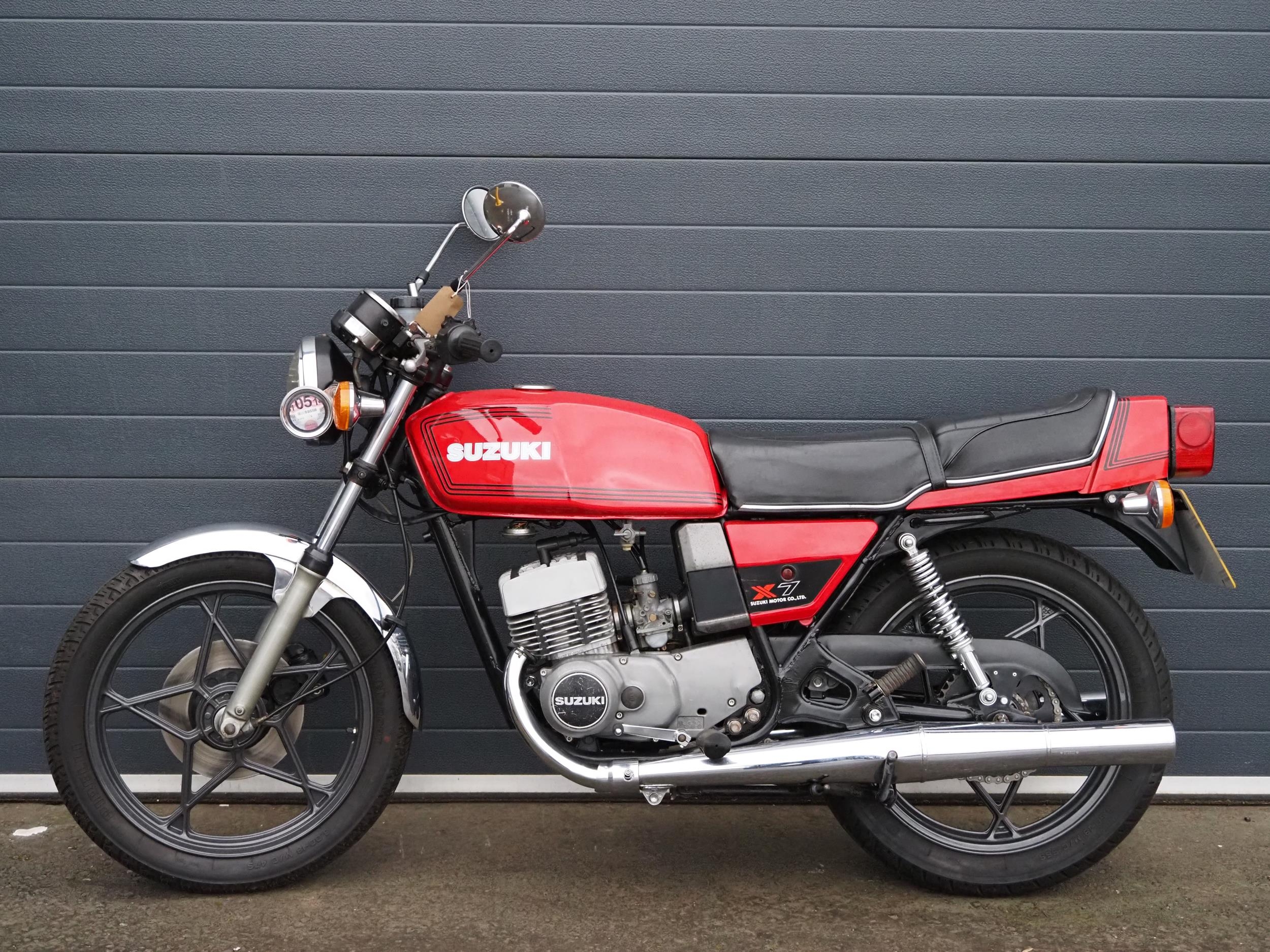 Suzuki X7 249cc. 1979. Frame No. GT2502-508028 Engine No. 111252 Runs and rides. Needs light - Image 6 of 6