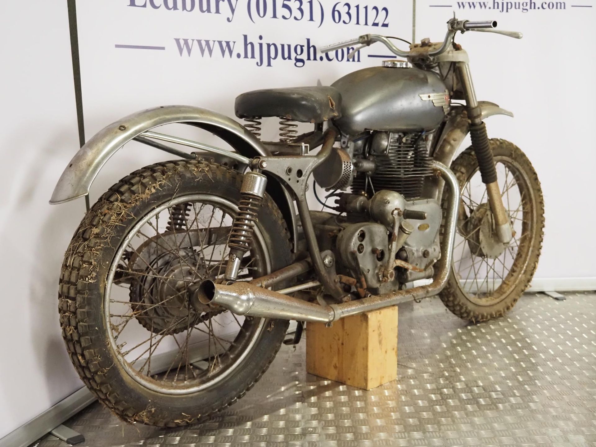 Royal Enfield Twin pre unit trials project Frame No. 44829 Engine turns over. Has been barn stored - Image 3 of 6
