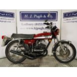 Yamaha RD350 motorcycle. 1972. 350cc. Frame No. 351108463 Engine No. 351108463 Runs and rides. MOT