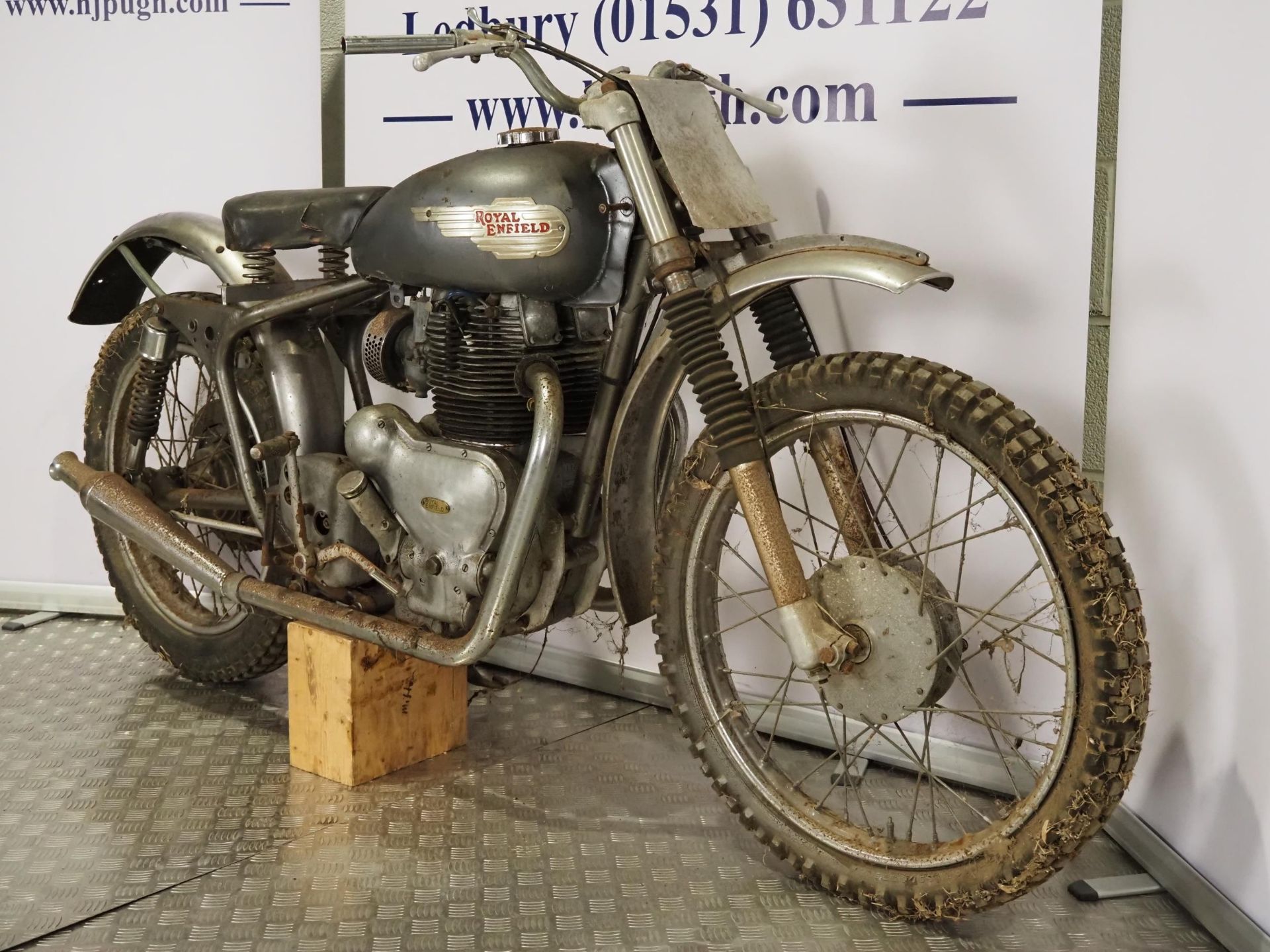 Royal Enfield Twin pre unit trials project Frame No. 44829 Engine turns over. Has been barn stored - Image 2 of 6