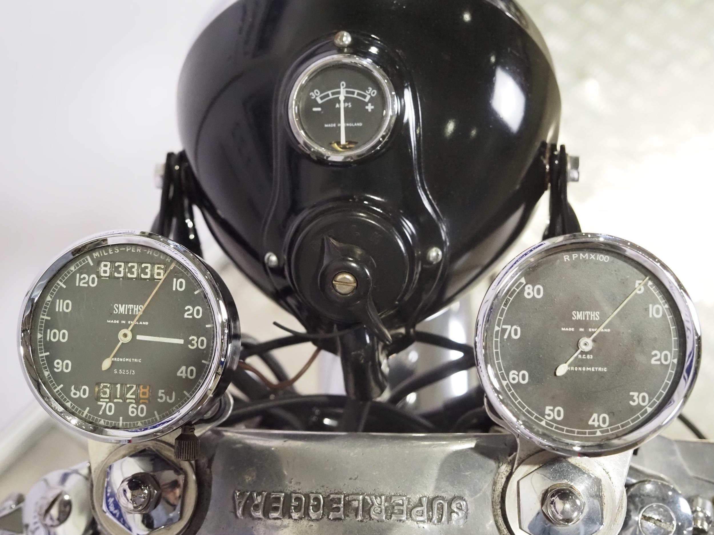 GSA Goldstar motorcycle. 1955. 500cc Frame No. CB32 2593 Engine No. DB34 GS 1084 Engine turns over - Image 6 of 9
