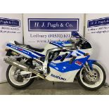 Suzuki GSXR750 motorcycle. 1991. 749cc Runs and rides but has been on display for several years so