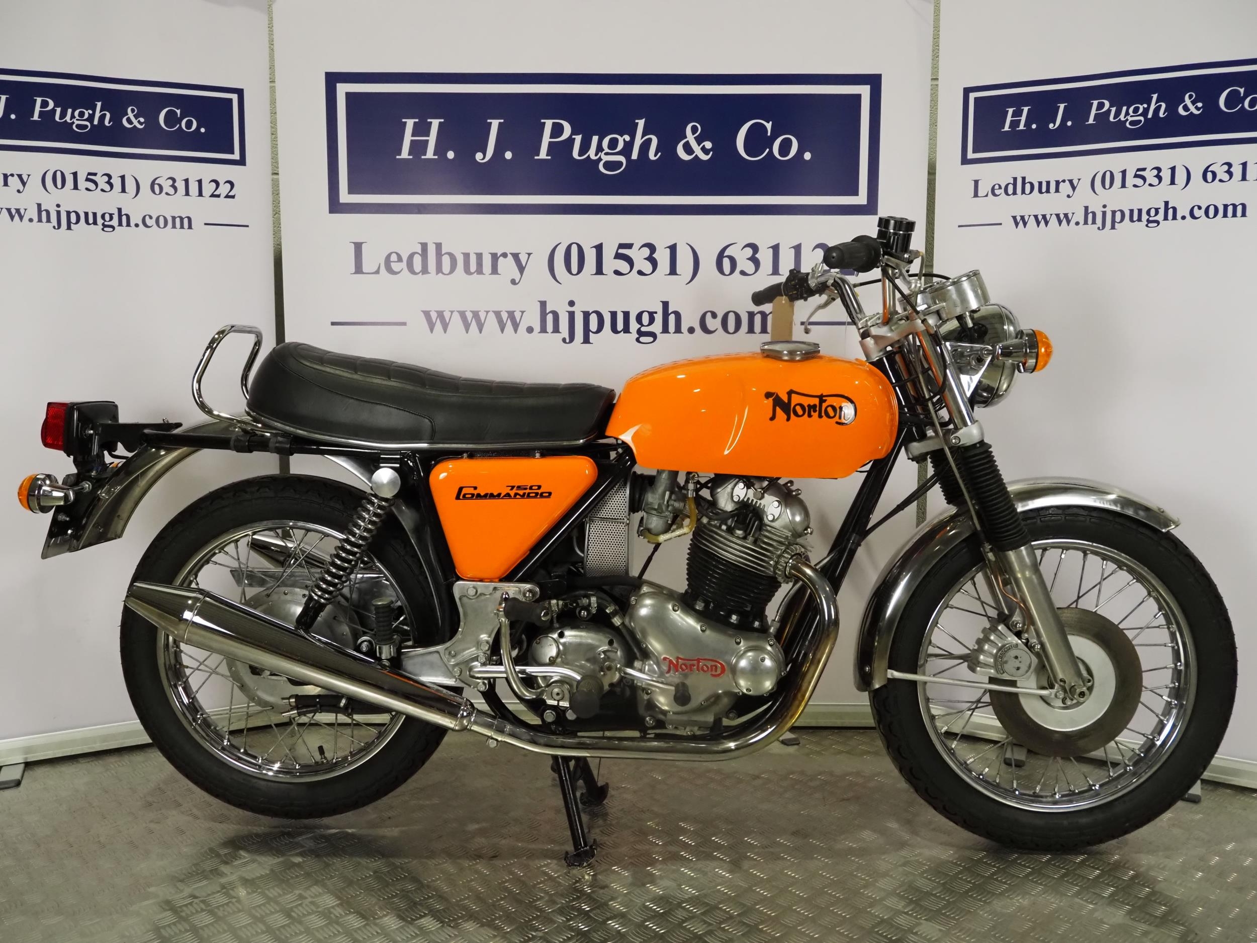 Norton Commando Roadster motorcycle. 1972. 745cc Frame No. 209103 Engine No. 209103 Runs and